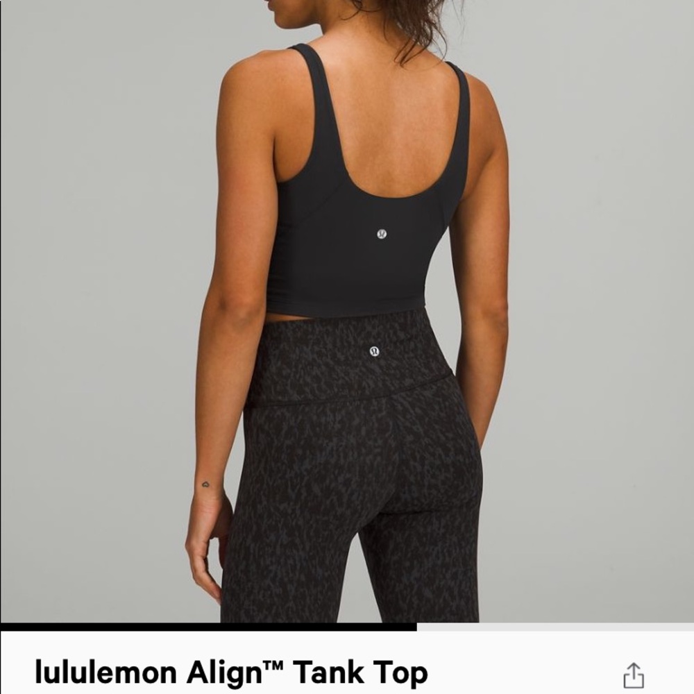 Lululemon align tank top in black. Size 8. New without tags